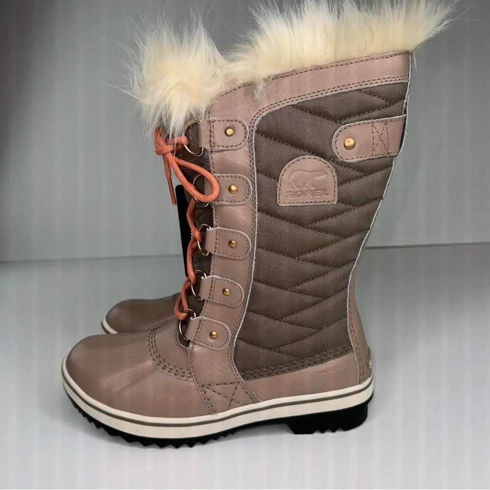 Sorel Tofino II Faux Fur Lined Waterproof Boot Women’s Omega Taupe Paradise pink
